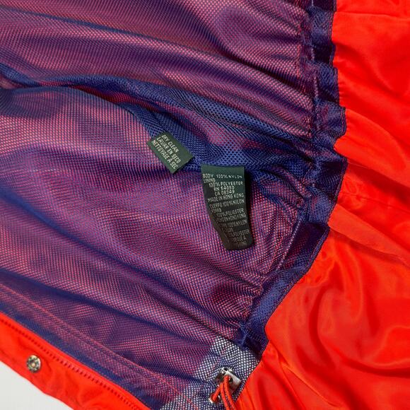 Lauren Ralph Lauren Hooded Rain Jacket Anorak Red Women’s Large VTG 90s Gorpcore - Picture 13 of 16